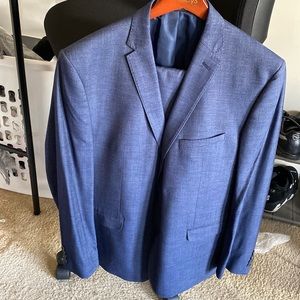 Mens Denim Blue Suit 46R 39W